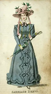 Bows: Young woman in a carriage dress