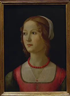 1490: Young Woman, circa 1490, by Domenico Ghirlandaio