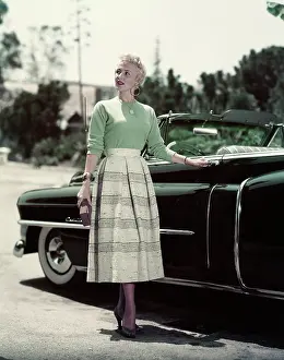 Earings: Young Woman Next To Convertible