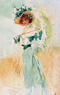 Cornfield: Young woman in a cornfield