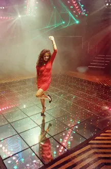 Dancefloor: Young Woman at a disco, Cornwall