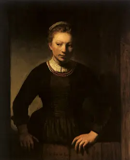 1645: A Young Woman at a Door