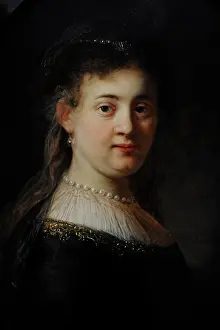 Rembrandt: Young Woman in Fantasy Costume, 1633, by Rembrandt