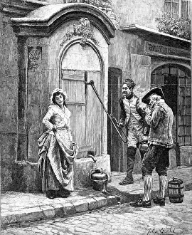 Girardet: Young Woman At the Fountain