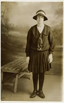 Pleated: Young woman in Girls Life Brigade uniform