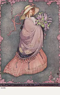 Larcombe: Young woman with lilies