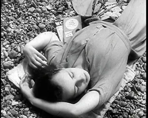 Cheyney: A Young Woman Lying on the Beach at Brighton