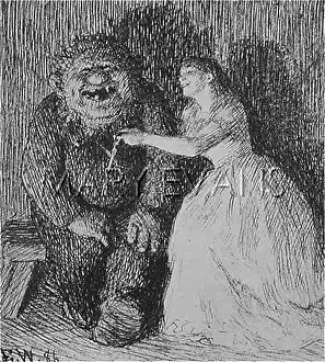 Trolls: Young woman makes a troll laugh