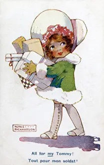 Buttoned: YOUNG WOMAN WITH PARCELS