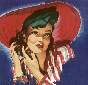 Lifefamily: Young Woman in Red Hat