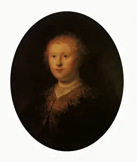 1632: Young Woman in a Robe with an Embroidered Border