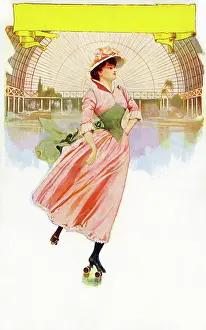 The Michael Diamond Collection: Young woman roller skating