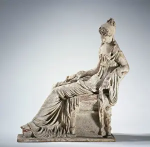 Tempietto: Young woman seated