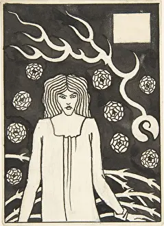 Morte: Young Woman Surrounded by Briars, Lightning and
