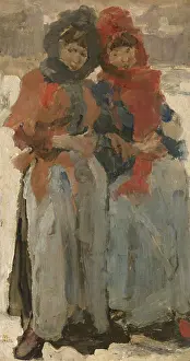 Scarfs: Two Young Women in the Snow