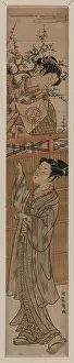 Veranda: Youth flying a kite