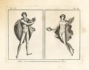 Ercolano: Two youths in chlamys capes