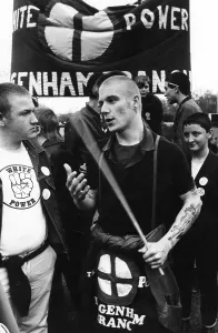 Nationalists: Youths at white power demo