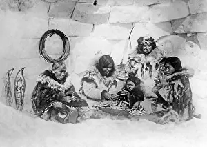 Eskimo: Yupik in a igloo in Siberia, 1930s