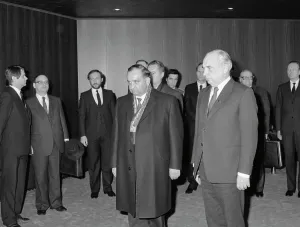 Attending: Yuri Andropov's funeral