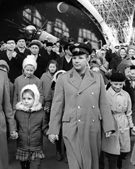 Lena: Yuri Gagarin with daughter Lena, 1965
