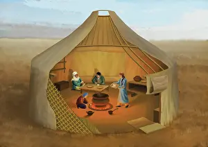 Ces Aeo Nazarbayev Intellectual Schools: Yurt in cross-section, Kazakhstan