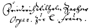 Gotthilf: Zachow, Friedrich William, 14.11.1663 - 7.8.1712