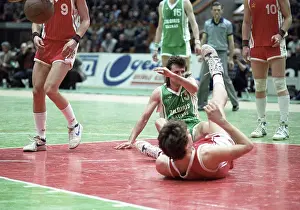 Kaunas: Zalgiris Kaunas vs CSKA Moscow basketball match, 1987