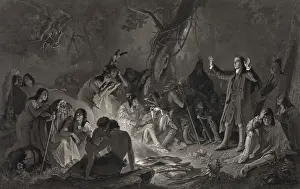 C1864: Zeisberger preaching to the Indians