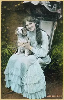 Dare: ZENA DARE/DOG POSTCARD