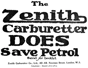 Carburetters: Zenith Aero Engine Carburetters 1919