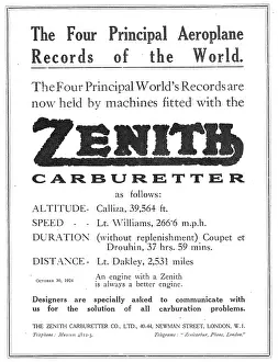 Zenith: Zenith Aero Engine Carburetters
