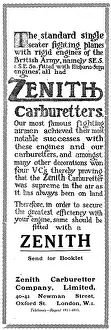 Zenith: Zenith Aircraft Engine Carburetters