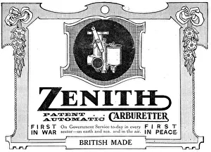 Carburetter: Zenith Carburetters - 1917 Advertisement