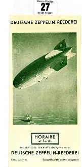 Reederei: Zeppelin airship, timetable and rate chart