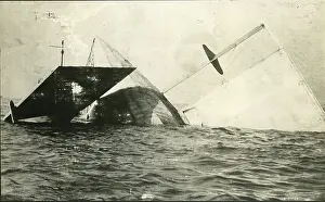 Foundering: Zeppelin L15 (LZ48) foundering in Knock Deep, 12 April 1916