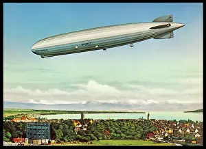 Gasometer: Zeppelin LZ 127 - Postcard