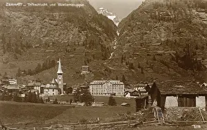 Zermatt: Zermatt, Switzerland - Panoramic View of the Town