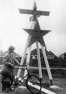 Notice: The zero meridian in Greenwich, 1934
