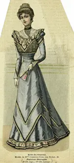 Flounce: Zig-Zag Blue Dress 1899