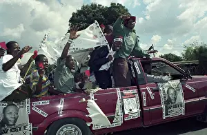 Harare: Zimbabwe, 2000, Harare: Supporters of the MDC rally