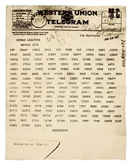 Zimmermann: Zimmermann Telegram, 1917