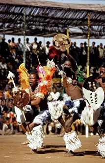 Ganda: Zingili dancers at a mine, mine, Hugh Tracey, Internation