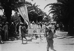 Zionist: Zionist banner led the procession of High Commissioner