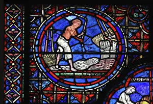 Tanned: Zodiac and labours of the months stained glass