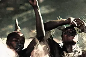 John Monck: Zulu men Dancing, Close up