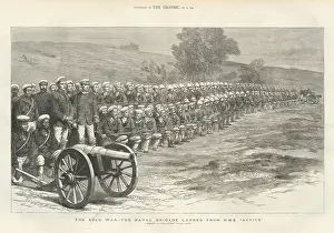 Mar21: Zulu War, the naval brigade landed from HMS Active