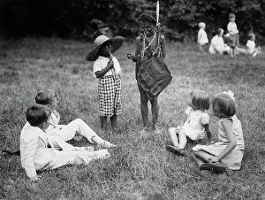 Merrion: Zulu warrior and children