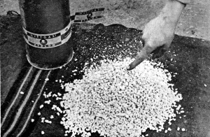 Zyklon: Zyklon-B crystals, Majdanek Camp; Second World War, 1944